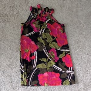 Trina Turk Pink and Green Floral Dress